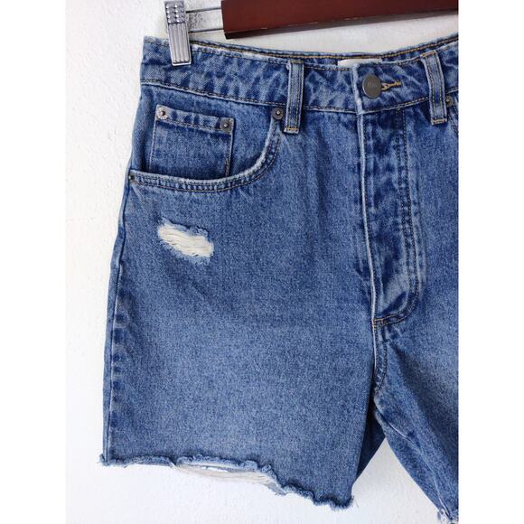 REVOLVE Amuse Society Bella Light Blue Button Fly Cut Off Denim Shorts Size 29 - Picture 6 of 13
